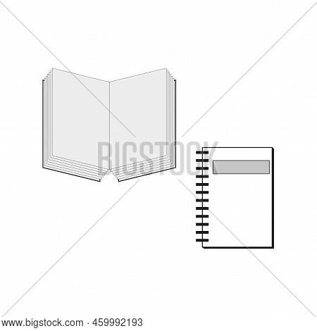 Black Book Icons. Vector Illustration. Stock Image.