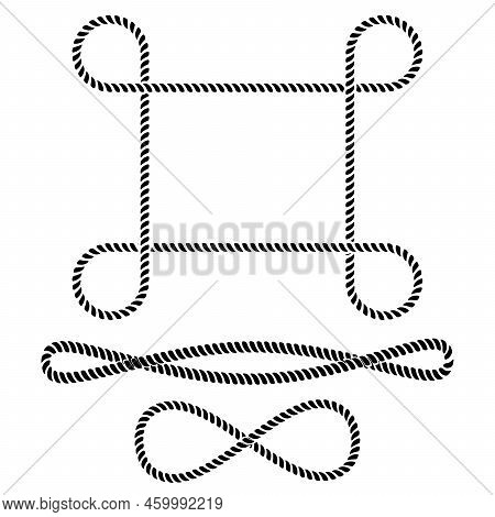 Endless Rope As A Decorative Element, Concept Of Infinity, Vector Illustration