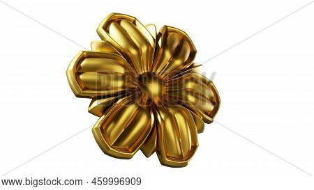 3d Render Gold Abstract Shape Space, Green, Wallpaper, Pattern, Generated, Conceptua