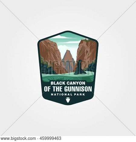 Vector Of Black Canyon Of The Gunnison National Park Logo Design