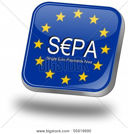SEPA - Single Euro Payments Area - Button