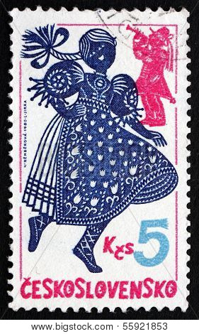 Postage Stamp Czechoslovakia 1980 Wallachian Dance
