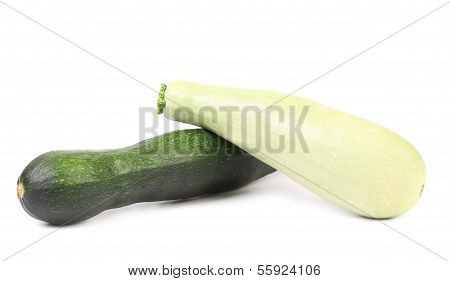 Two fresh courgettes