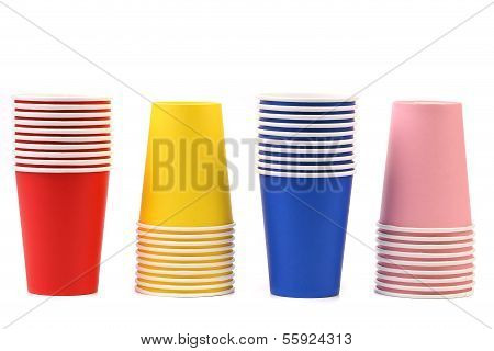 Colorful paper coffee cup.