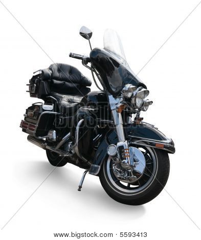 Luxusní černá motorka