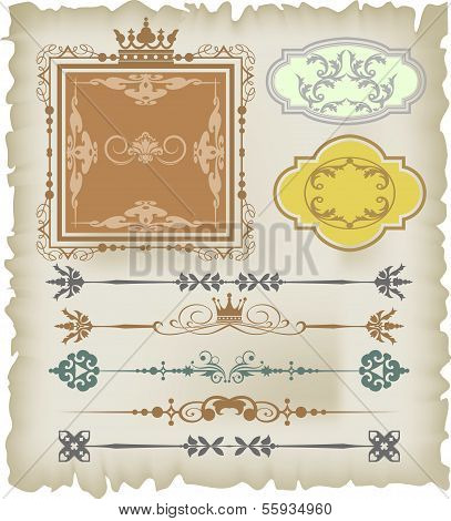 Vektor-Satz. kalligrafische Design-Elemente.