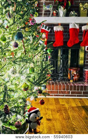 Lots Os Presents Around Christmas Tree Before Christmas