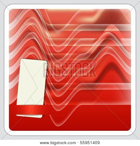 Red Box For Text With Envelope