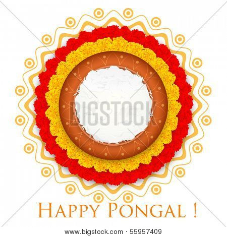 illustration of Happy Pongal greeting background