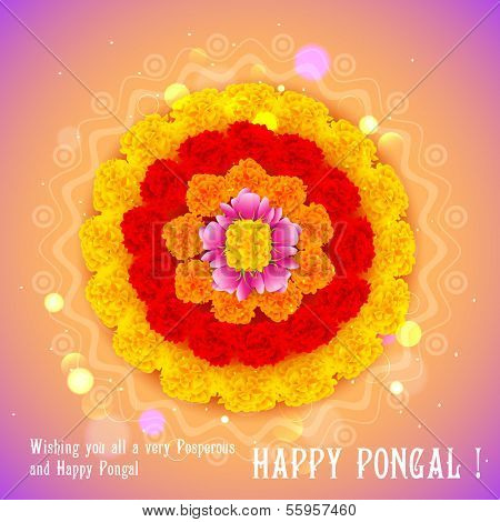 illustration of Happy Pongal greeting background