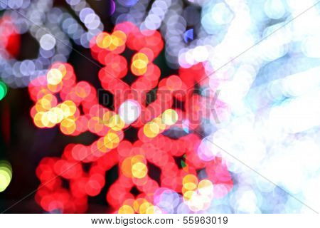 Lights Blurry Bokeh Abstract Of Background.