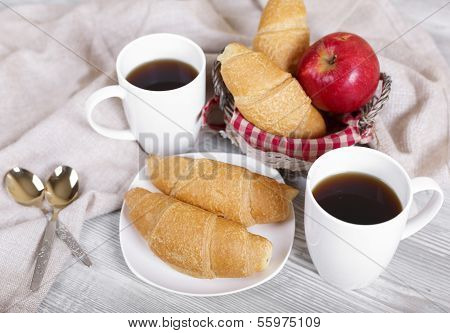 Morning Coffee And Croissants