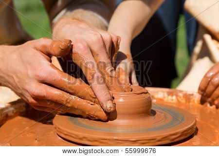 Production Process On The Potter's Wheel
