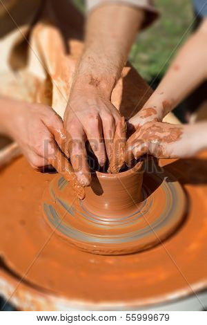 Production Process On The Potter's Wheel