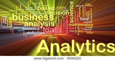 Analytics pozadí koncepce zářící