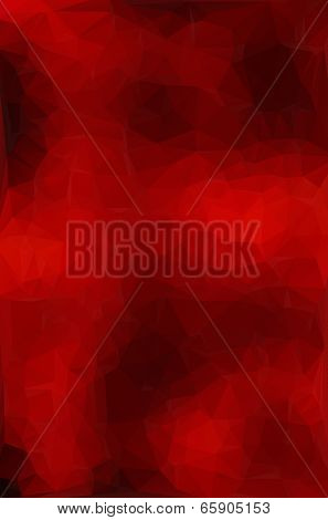 Red Abstract Polygon Triangle Background
