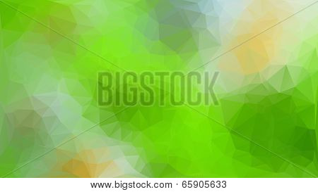 Green And Yellow Abstract Polygon Triangle Background