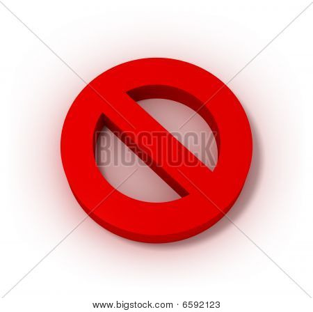 Prohibition sign 3D