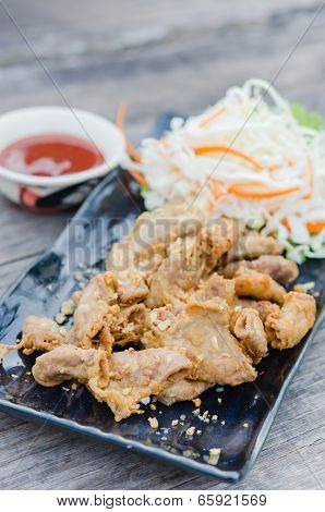 Pork Chitterlings Fried