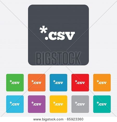 File document icon. Download CSV button.