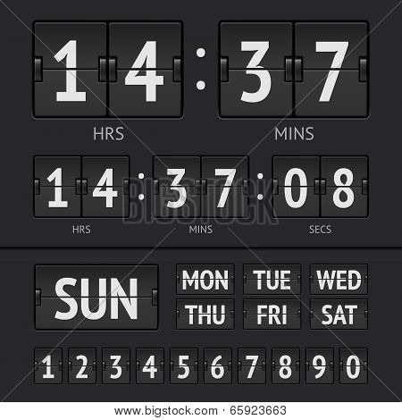 Analog black scoreboard