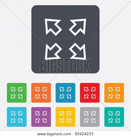 Fullscreen sign icon. Arrows symbol.