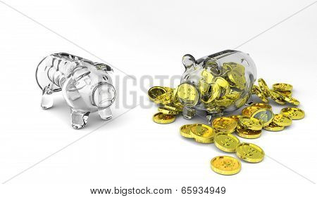 Skinny Vs. Fat Piggy Bank