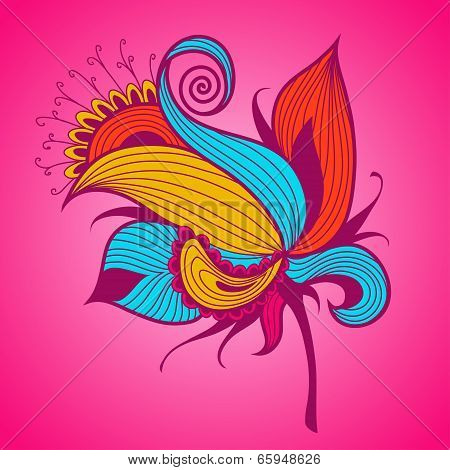Holiday card with exotic flower