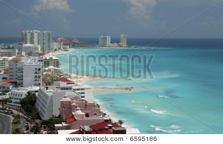 Cancun antenne beach view