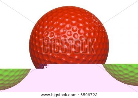 Eristetty golfball vihreä