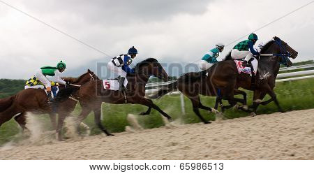 Moving Of Horse Racing