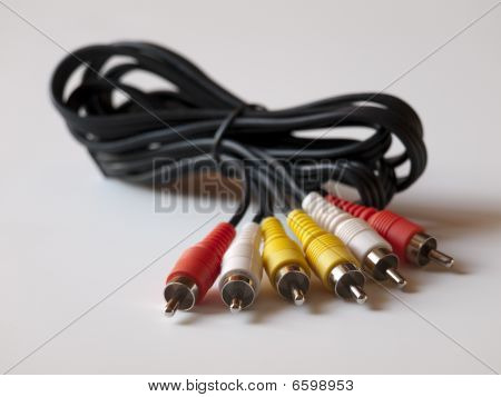 Black Wire With Multi-coloured Tips.