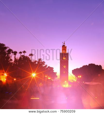 Sunset in Marrakesh, Morocco