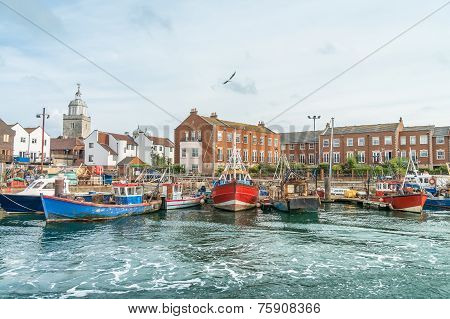 Fishing Boats In Dock In Portsmouth