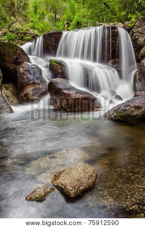 Waterfall during the autumn near the Queimadela Dam in the Municipality of Fafe. Portugal