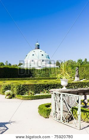 Flower garden of Kromeriz Palace, Czech Republic