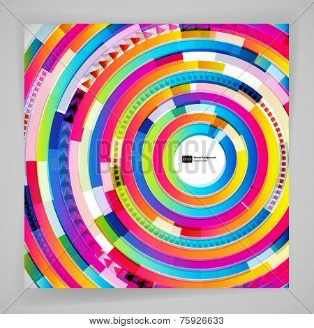 Abstract digital circles vector background