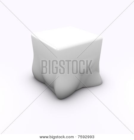 Render: egy olvadt olvasztott kocka gyermek szék ülés