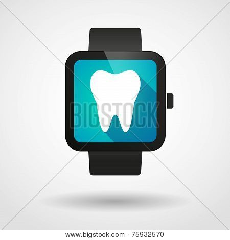 Smart Watch Icon With A Tooth