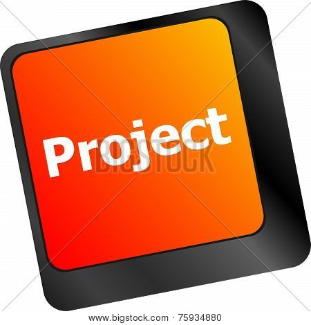 Future Time Concept With Project Key On Computer Keyboard
