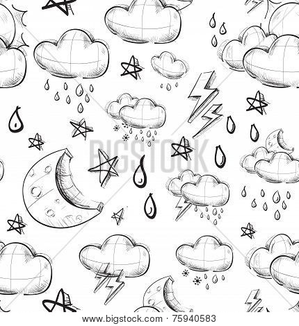Weather seamless pattern