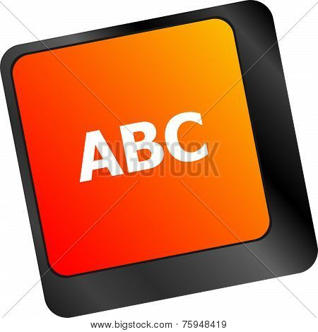 Computer Keyboard With Abc Button - Social Concept