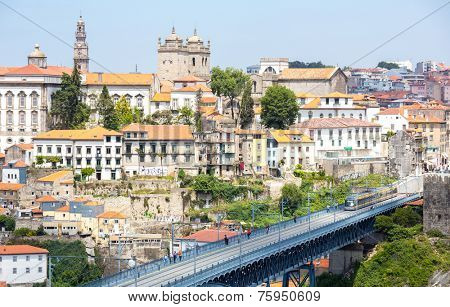 Dom Luiz bridge in Porto Cityscape Portugal