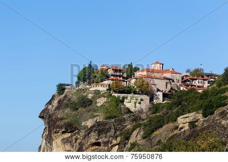 The Holy Monastery Of Great Meteoron, In Greece. This Is The Largest Of The Monasteries Located At M