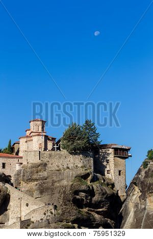 The Holy Monastery Of Great Meteoron, In Greece. This Is The Largest Of The Monasteries Located At M