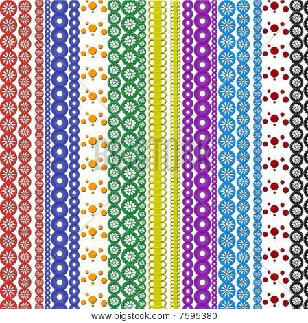 Saumaton vector colorfull retro-malli