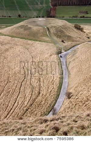 Dragon Hill poblíž White Horse Hill