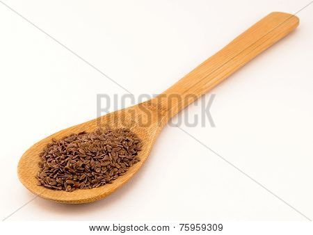Flaxseeds In Spoon