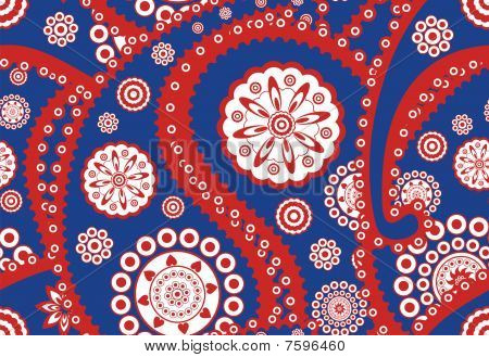 Retro sømløse paisley (tyrkiske agurk) vektor mønster
