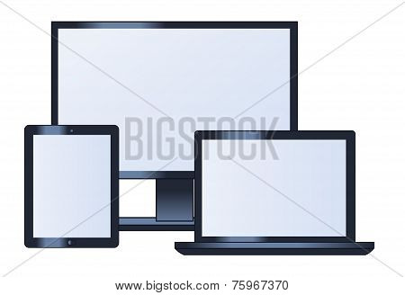 Computer Monitor, Laptop And Tablet